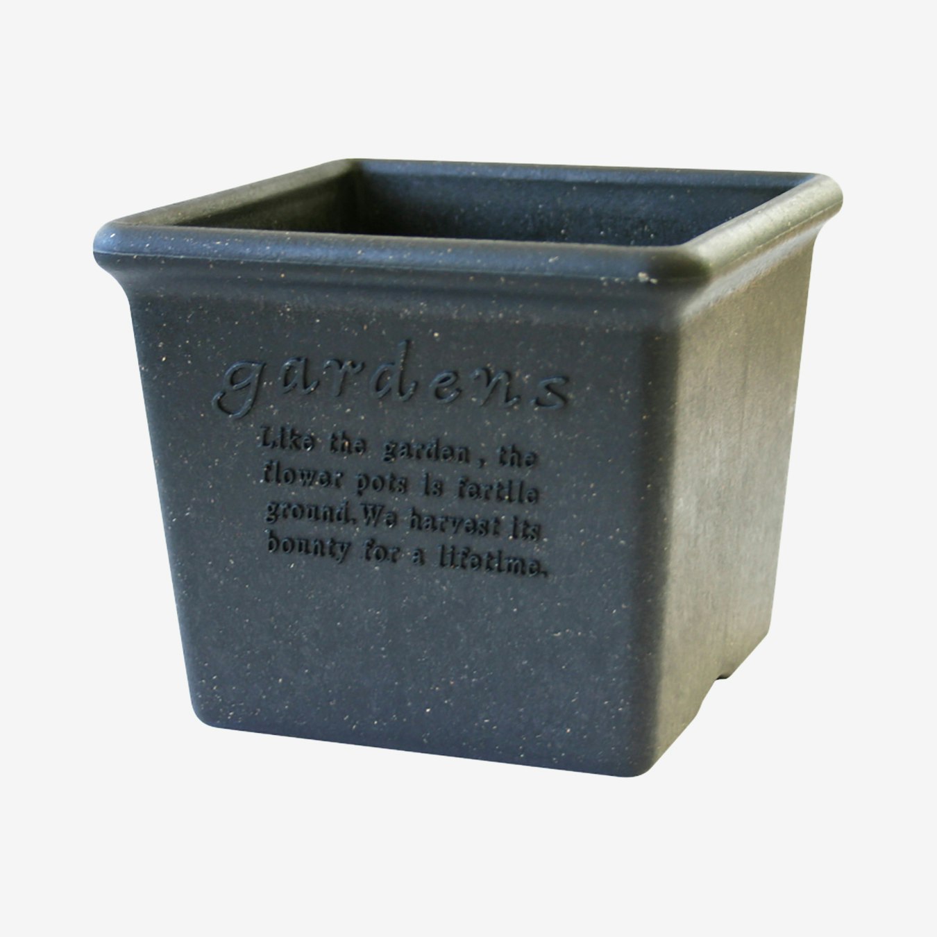 Garden Pot Square Style - Black by Hachiman Gardens