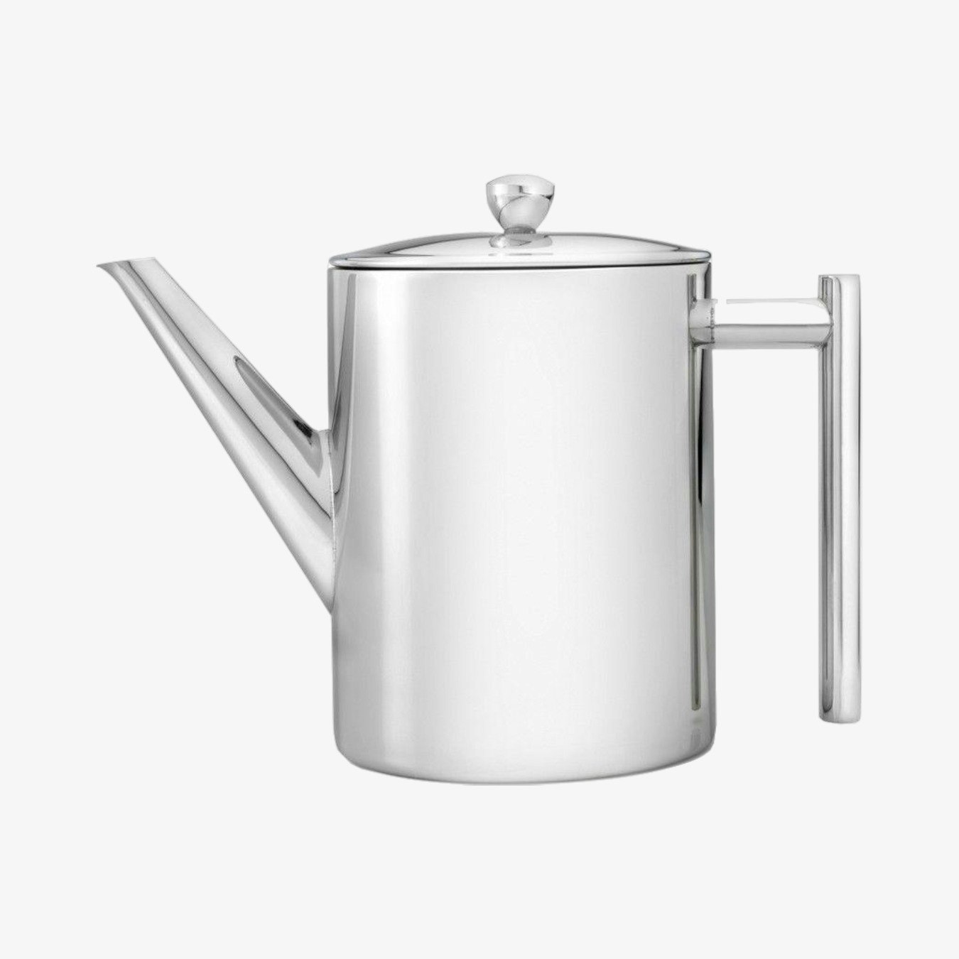 Double Wall Cylindre Teapot - Steel by Bredemeijer