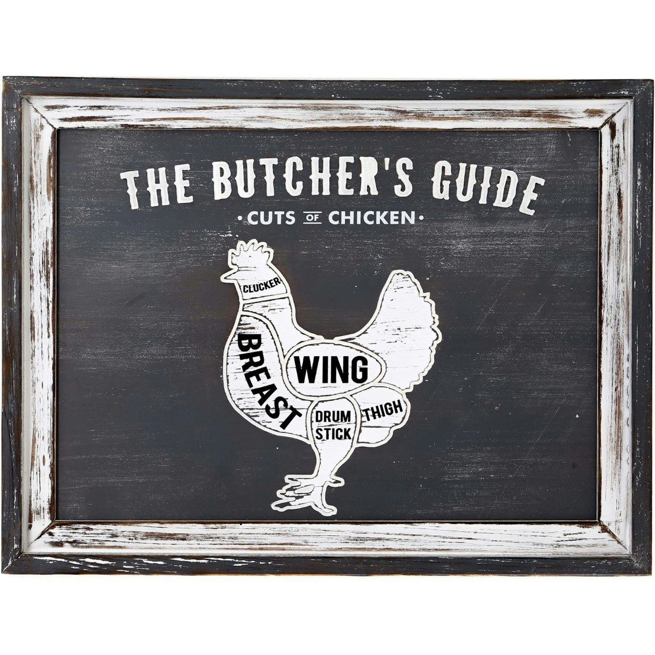 Butchers Cuts Chicken Wall Plaque by C.M Interiors