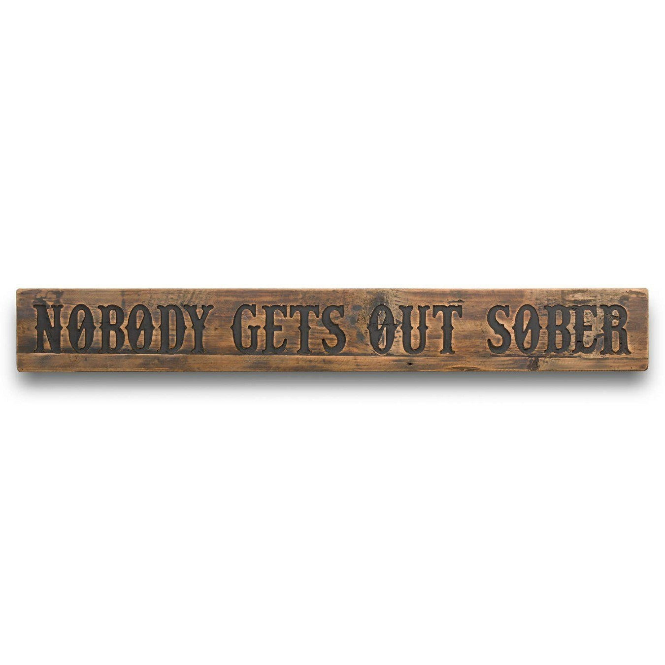 Sober Rustic Wooden Message Plaque by C.M Interiors