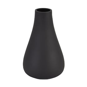 Black Tapered Glass Vase