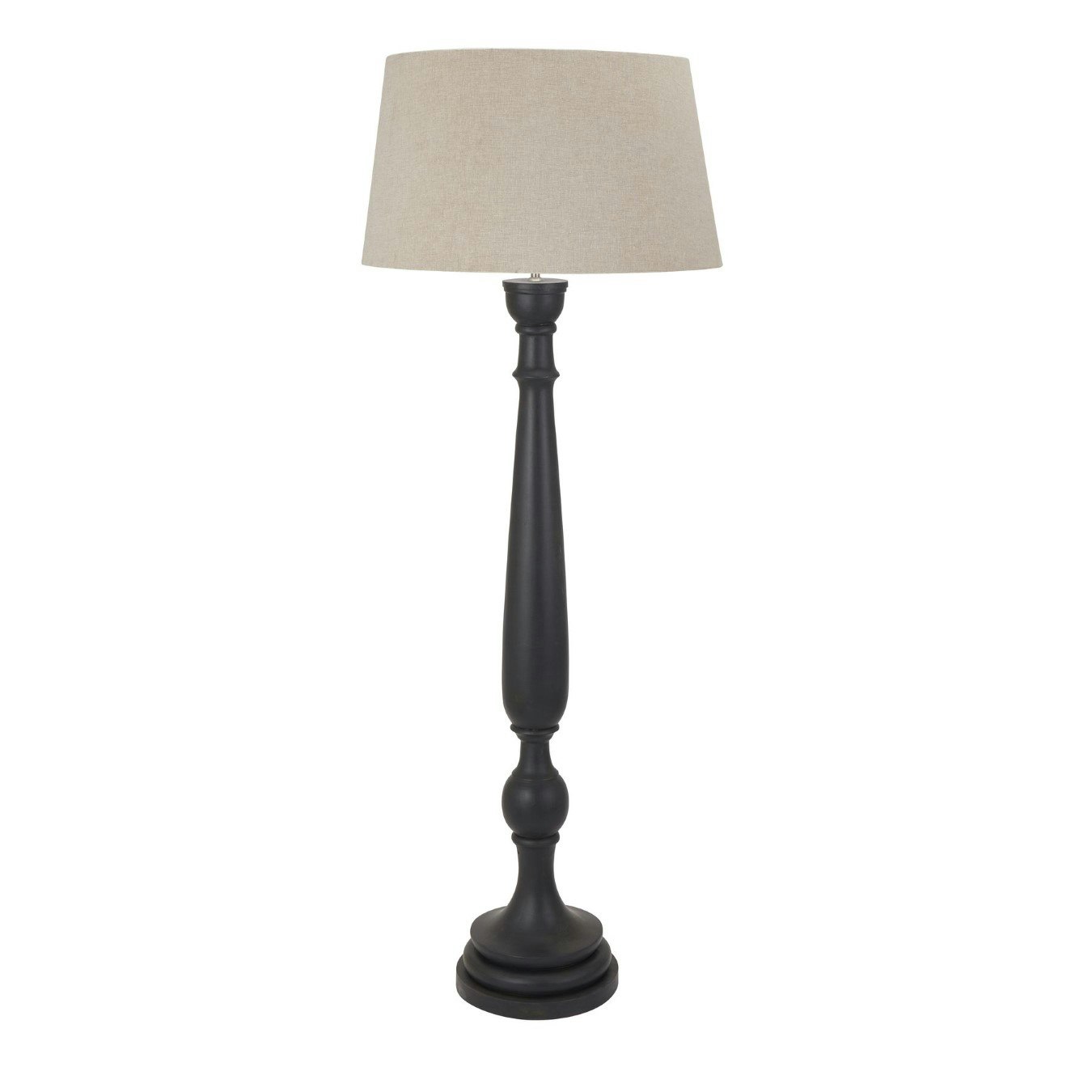 Delaney Droplet Floor Lamp With Linen Shade - Grey by C.M Interiors
