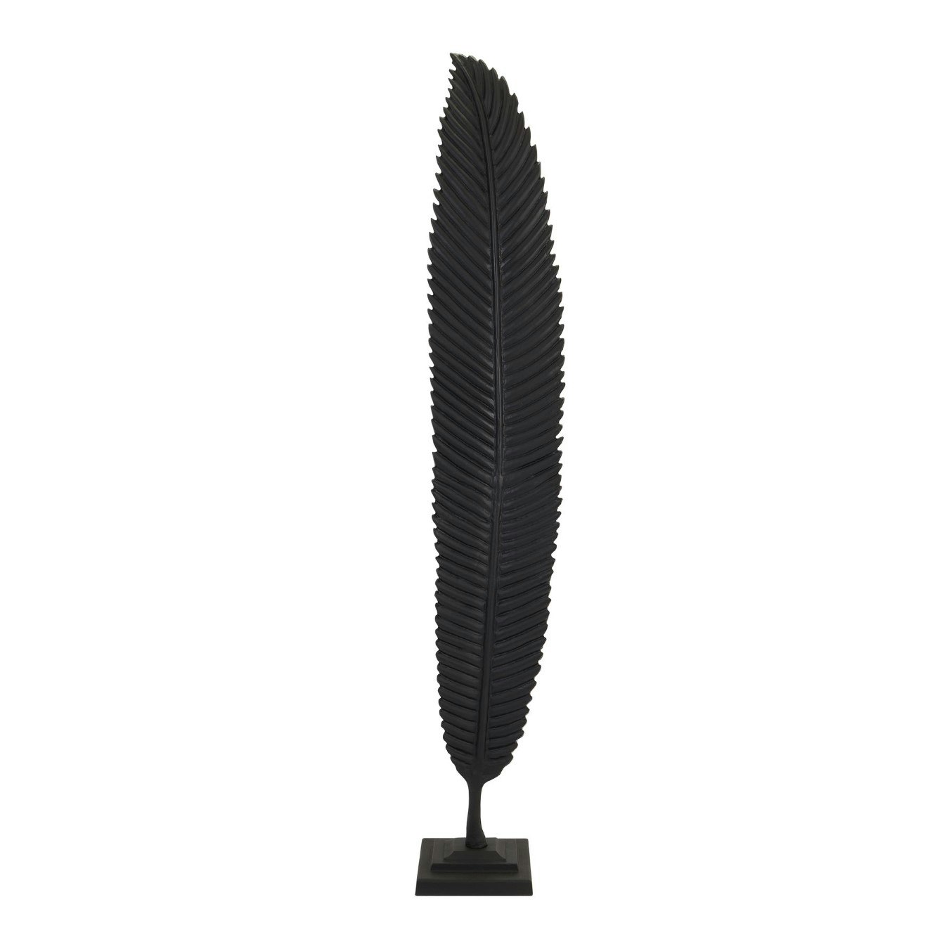 Large Cast Leaf Ornament - Black by C.M Interiors
