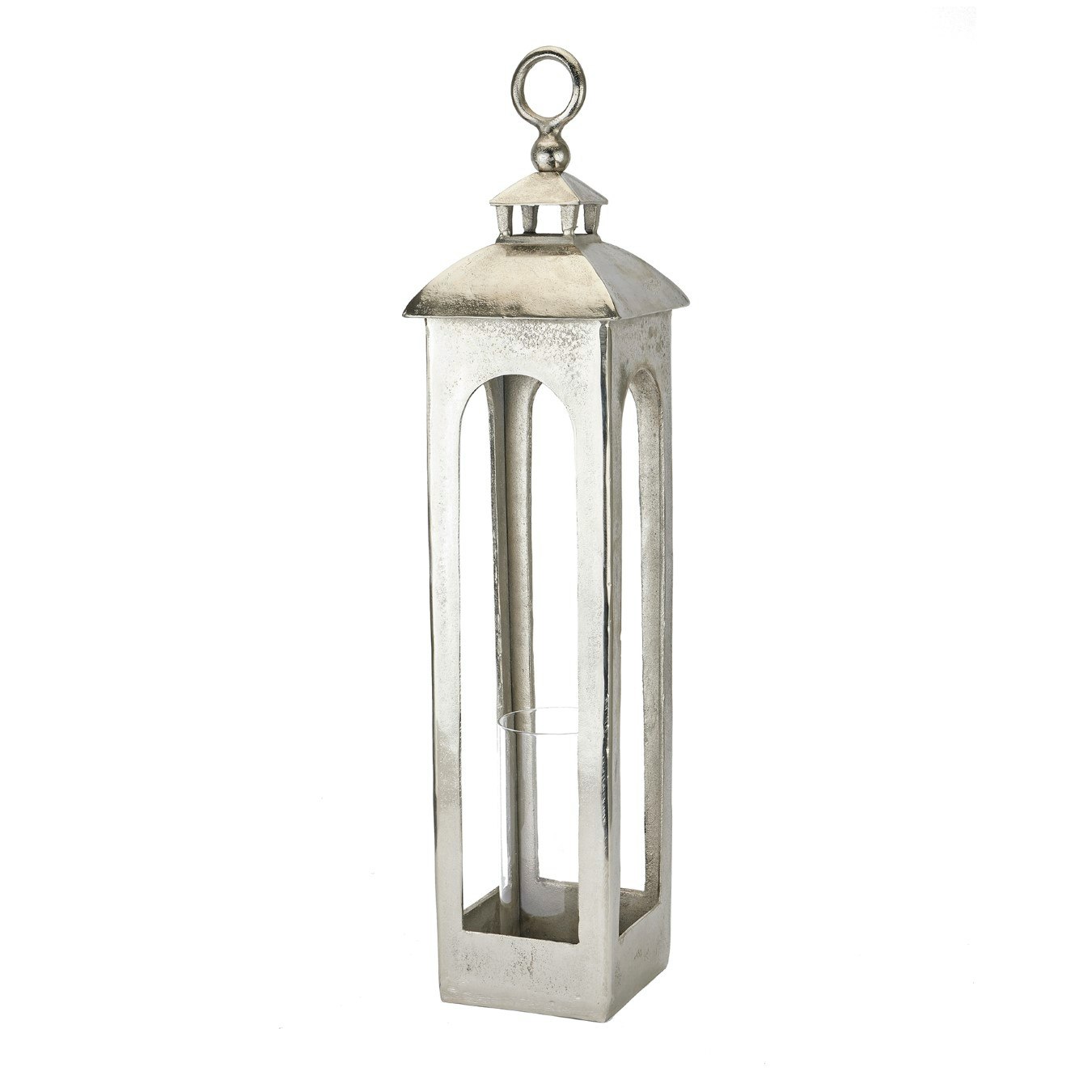 Farrah Collection Cast Aluminium Tall Loop Top Lantern by C.M Interiors