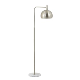 Marble And Silver Industrial Adjustable Floor Lamp