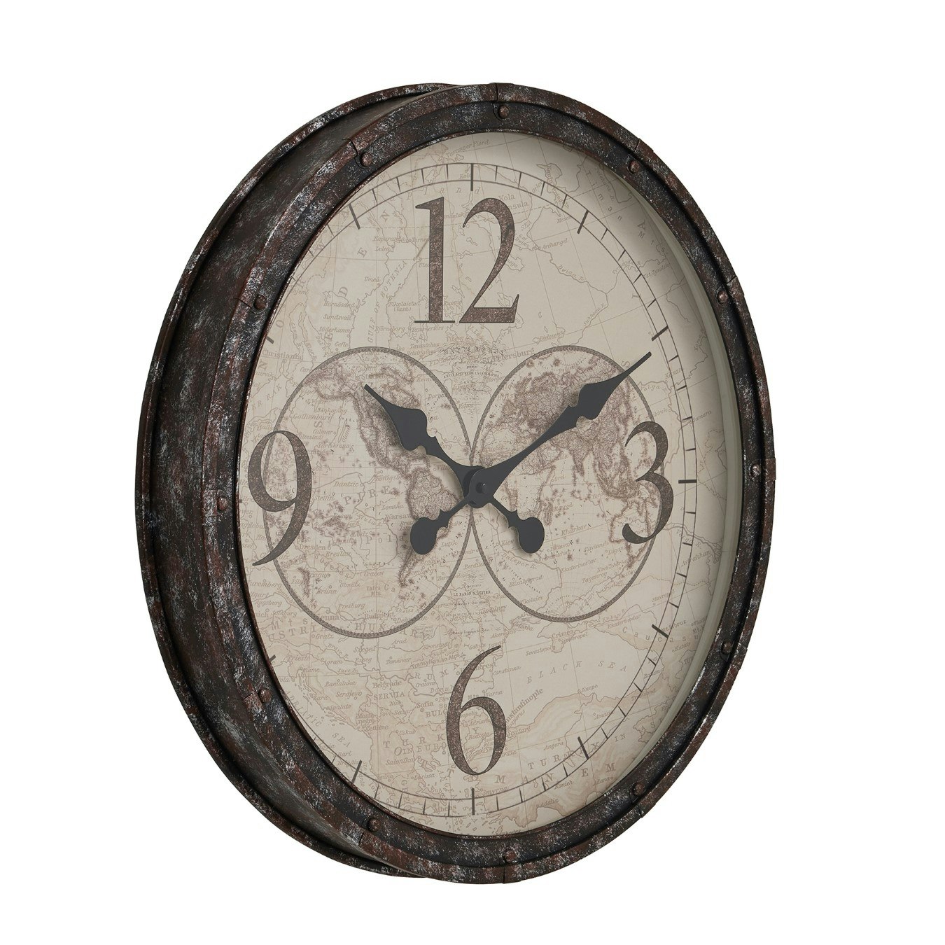 Jensen World Clock - Rustic by C.M Interiors