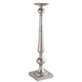 Farrah Collection Tall Dinner Candle Holder - Silver