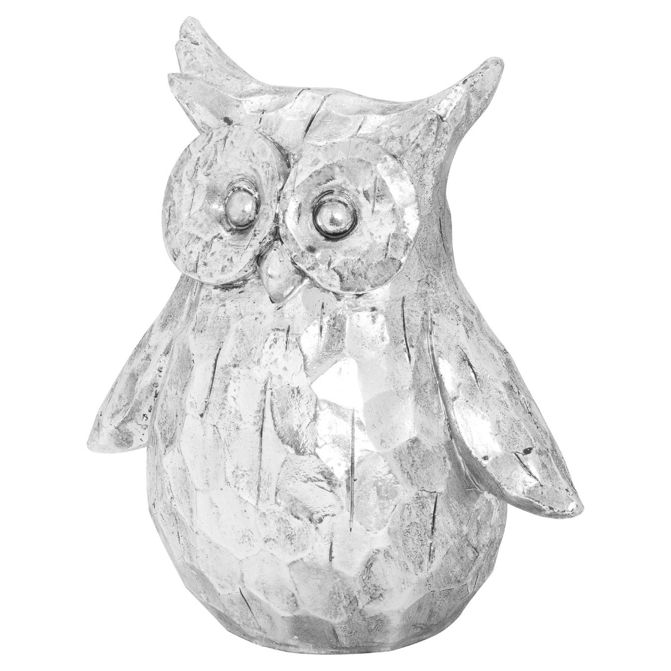 Olive The Large Silver Ceramic Owl by C.M Interiors