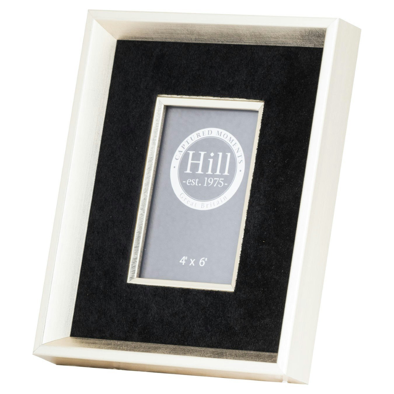 Antiqued Pewter Deep Framed Photo Frame - Black Velvet by C.M Interiors