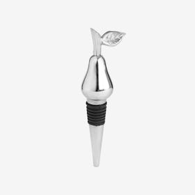 Pear Bottle Stopper - Silver Nickel