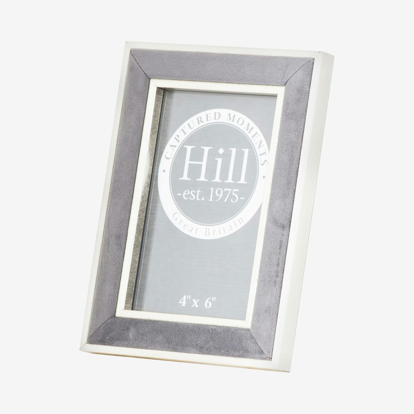 Velvet Photo Frame - Grey / Silver by C.M Interiors