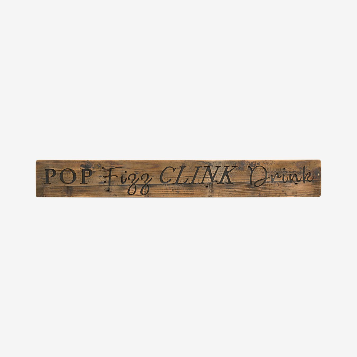 Pop Fizz Clink Drink Message Plaque by C.M Interiors