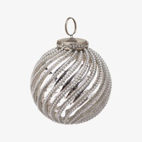 The Noel Collection Swirl Bauble - Silver Jewel