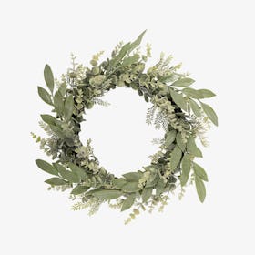 Ruscus And Eucalyptus Christmas Wreath