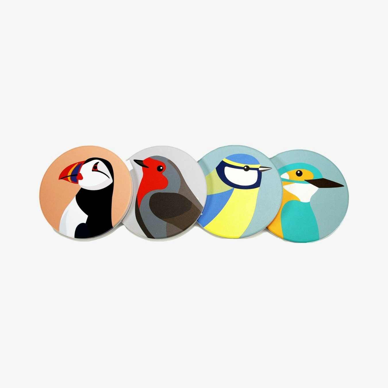 Coasters - Birds - Set of 4 by Half Moon Bay