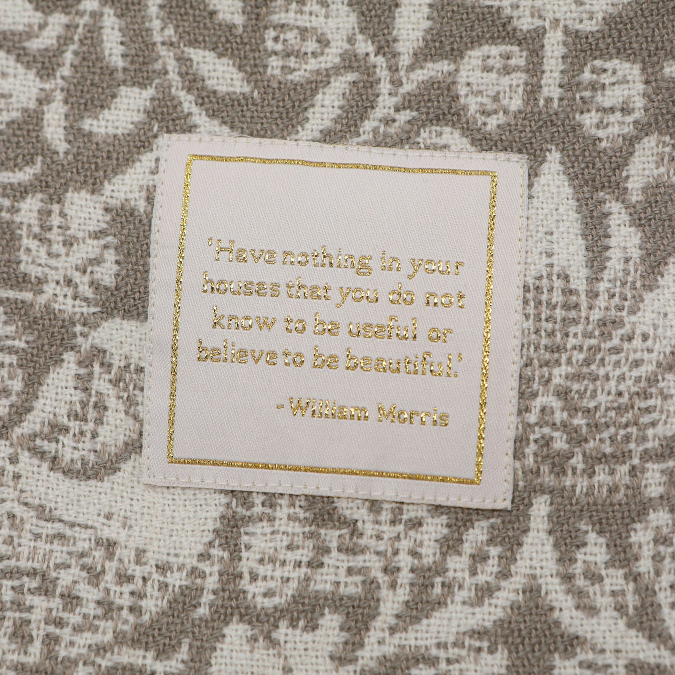 William Morris Throw - Grey by Half Moon Bay