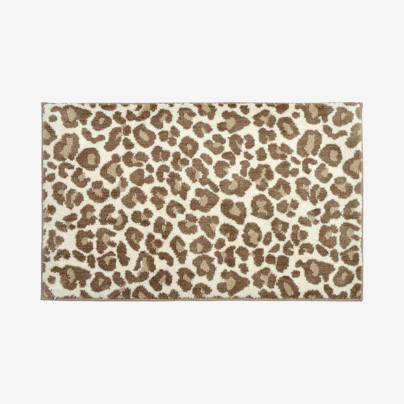 Leopard Jacquard Bath Mat - Natural by Allure Bath Fashions