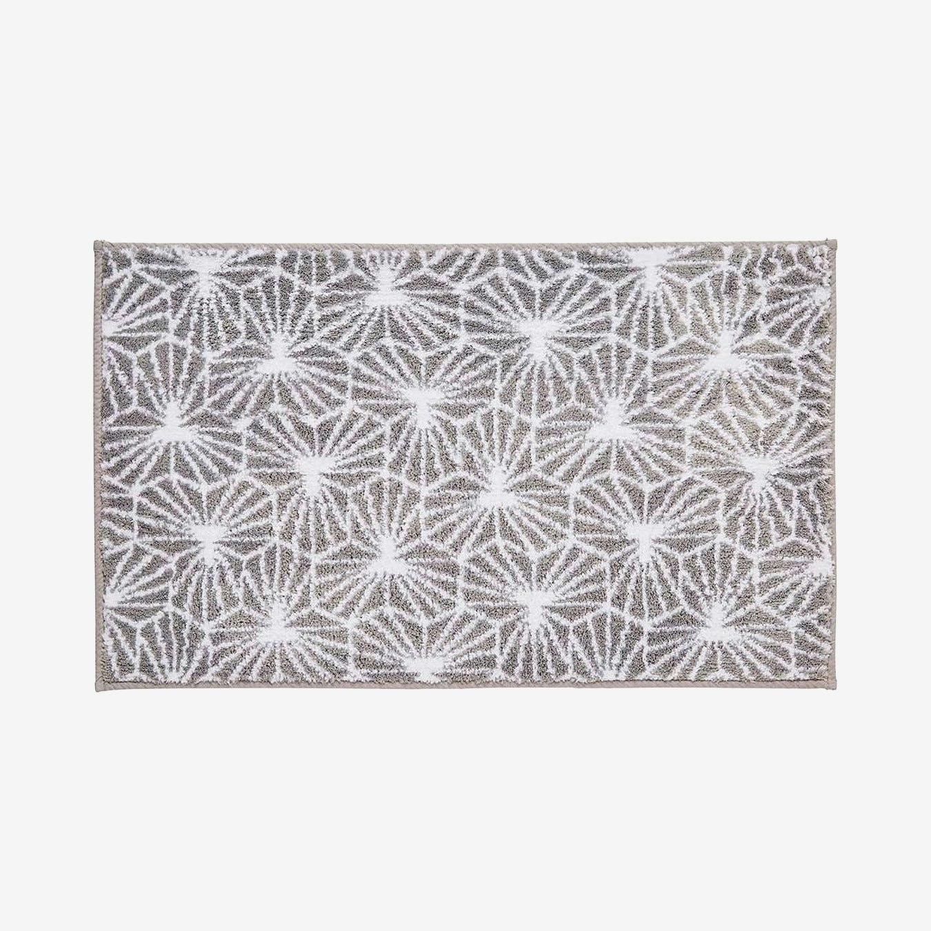 Madrid Jacquard Geometric Bath Mat - Grey by Allure Bath Fashions