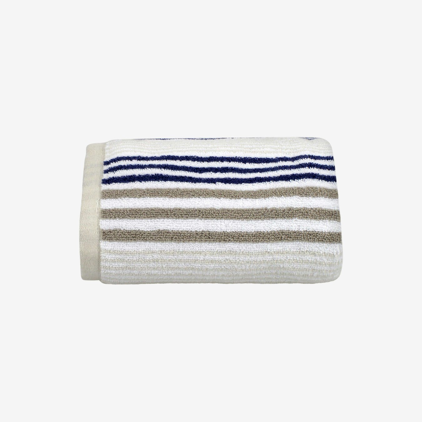 Merlin Striped Towel - Grey / Navy by Allure Bath Fashions