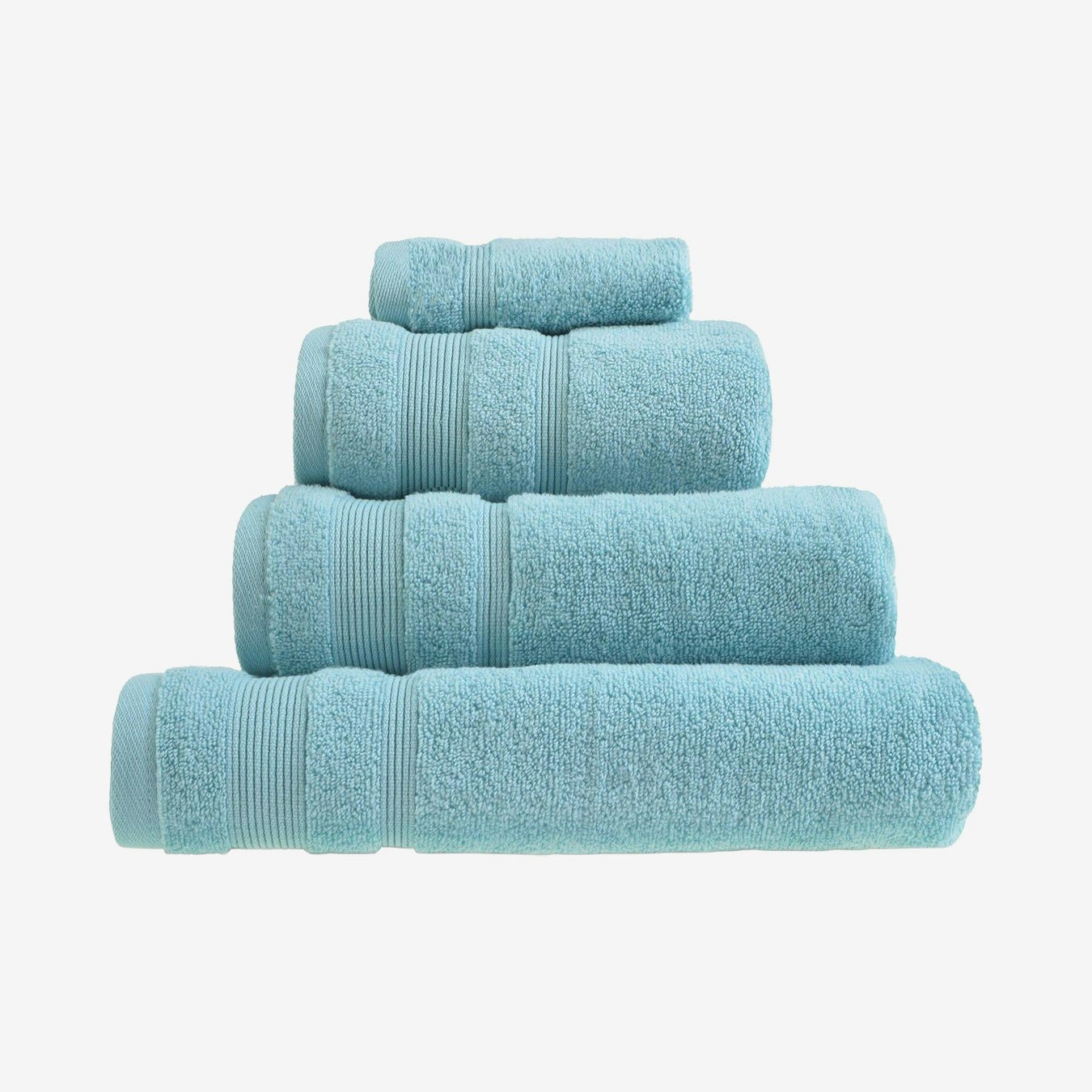 Zero Twist Egyptian Cotton Towel - Duck Egg by Allure Bath Fashions