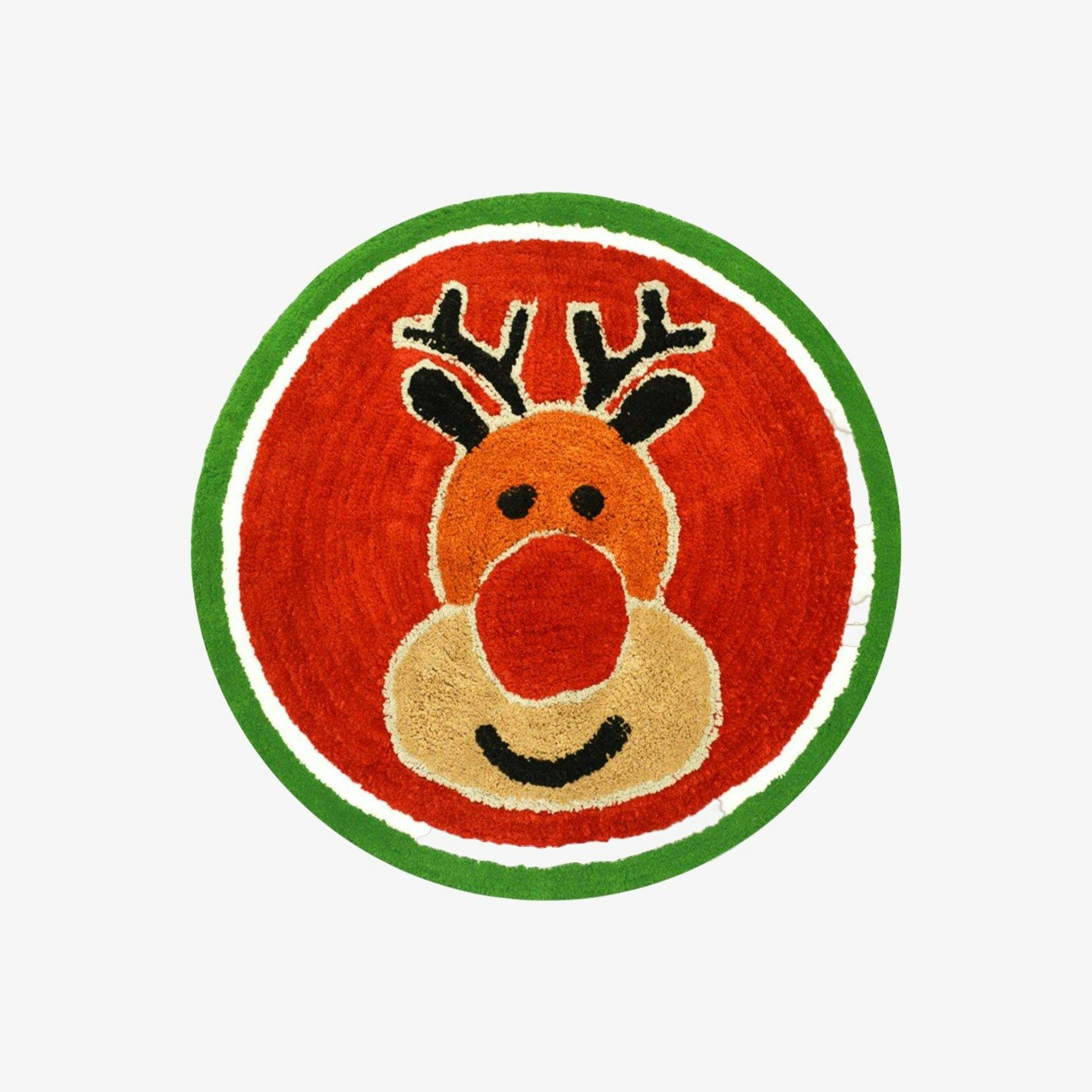 Christmas Tufted Rudolph Bath Mat by Allure Bath Fashions