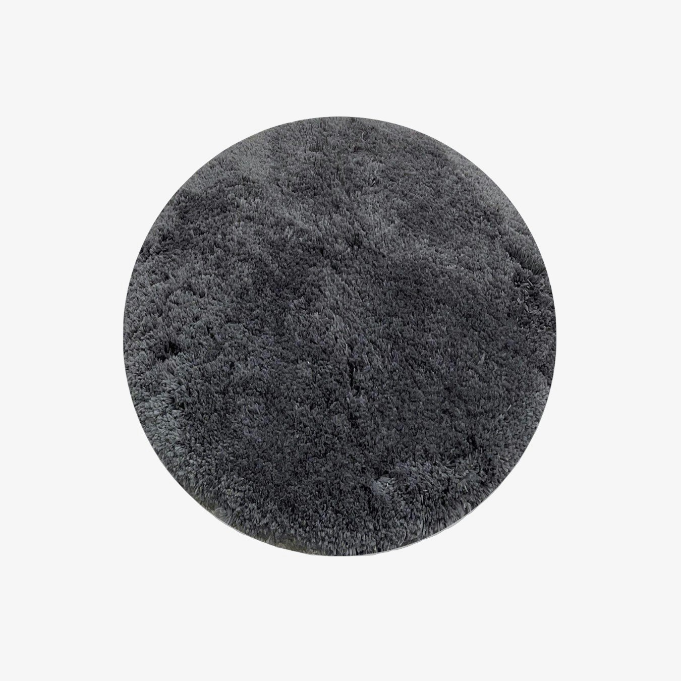 Round Shaggy Area Rug - Charcoal by Allure Bath Fashions