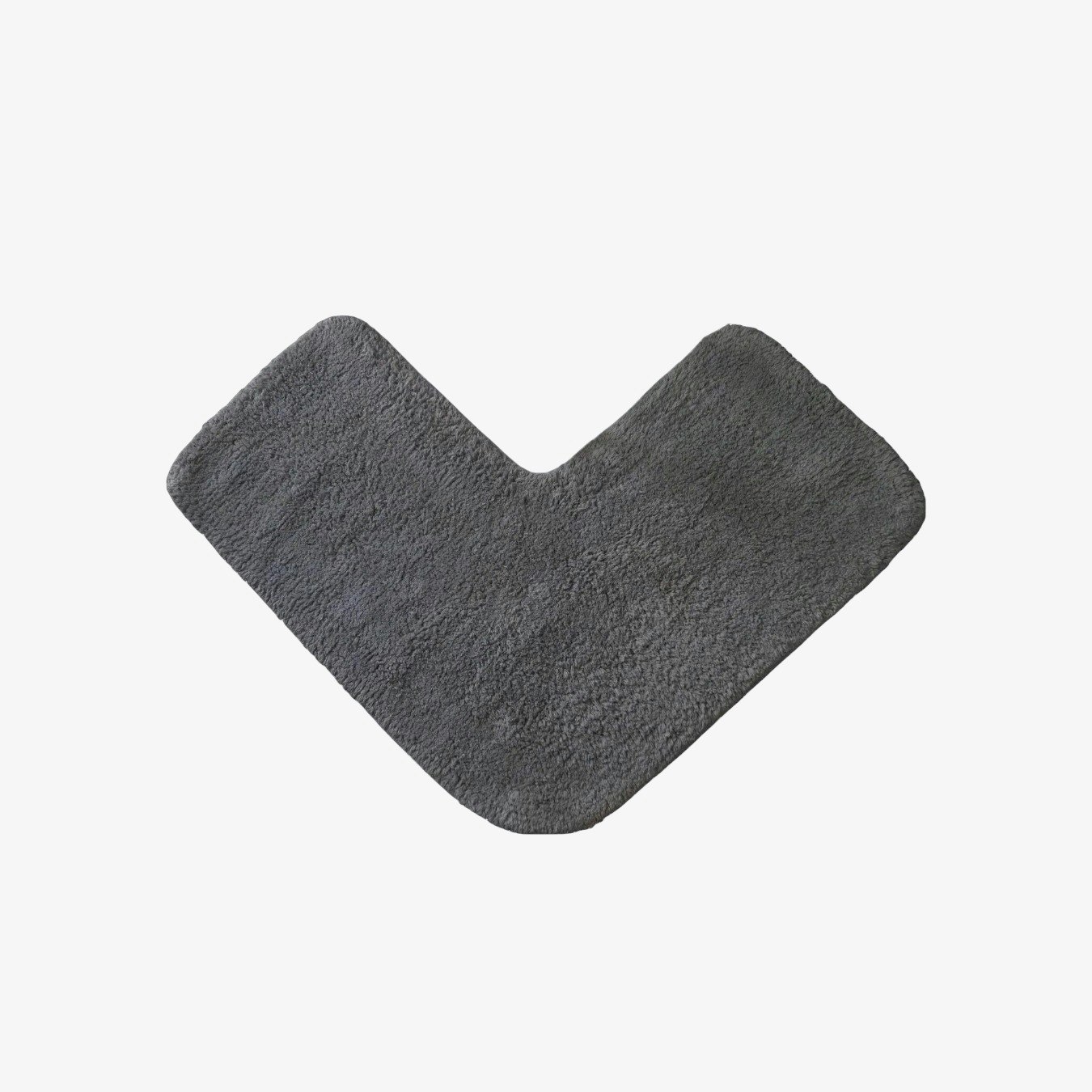 Corner Shower Mat - Charcoal by Allure Bath Fashions