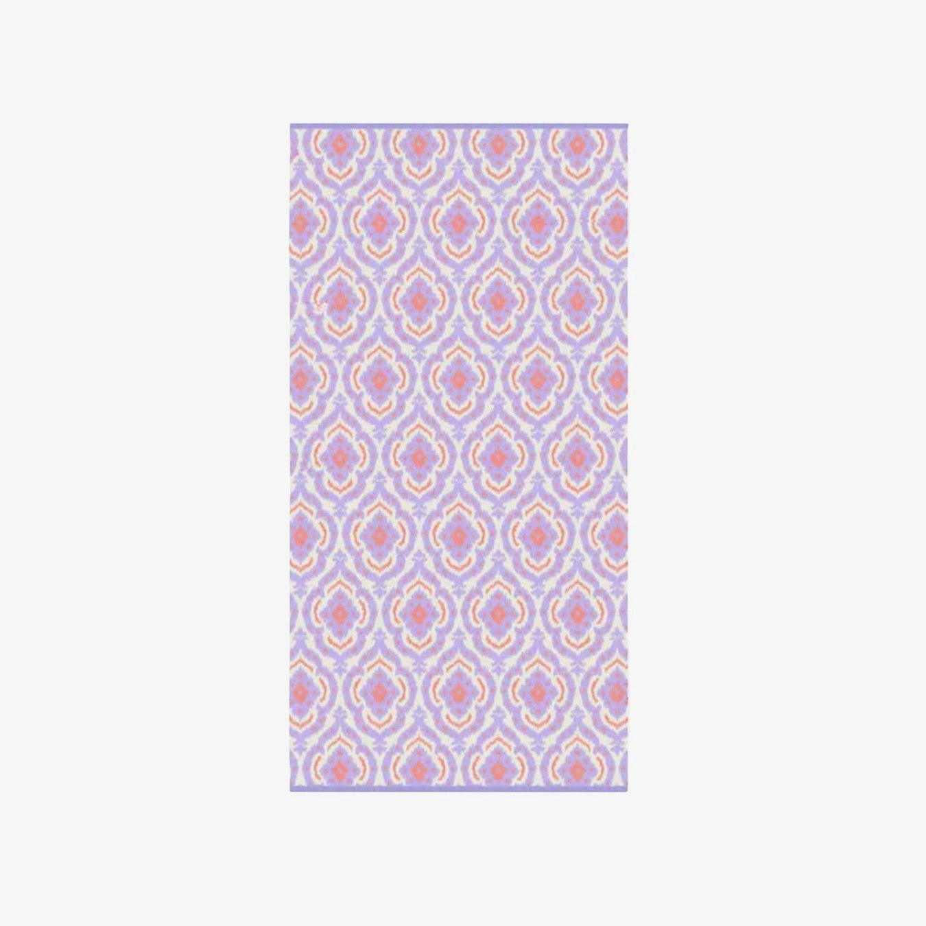 Luxury Goa Sculpted Patterned Towel - Lilac / Coral by Allure Bath Fashions