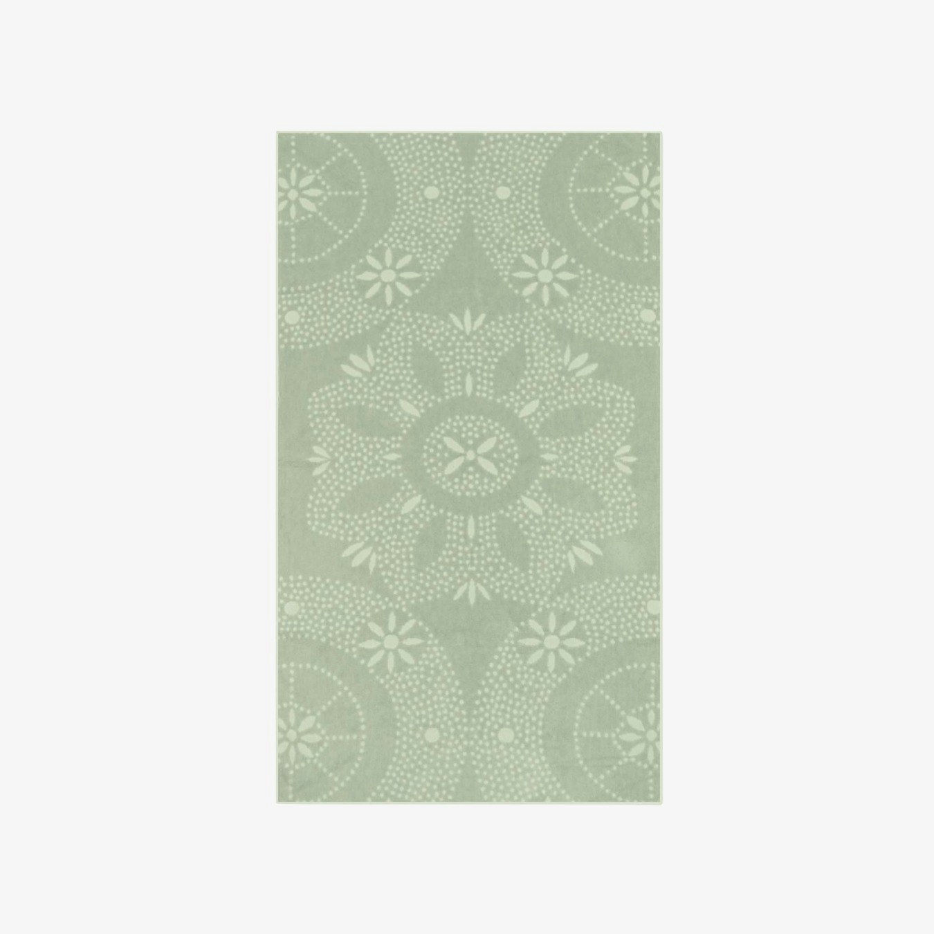 Luxury Marrakesh Sculpted Floral Patterned Towel - Sage Green by Allure Bath Fashions