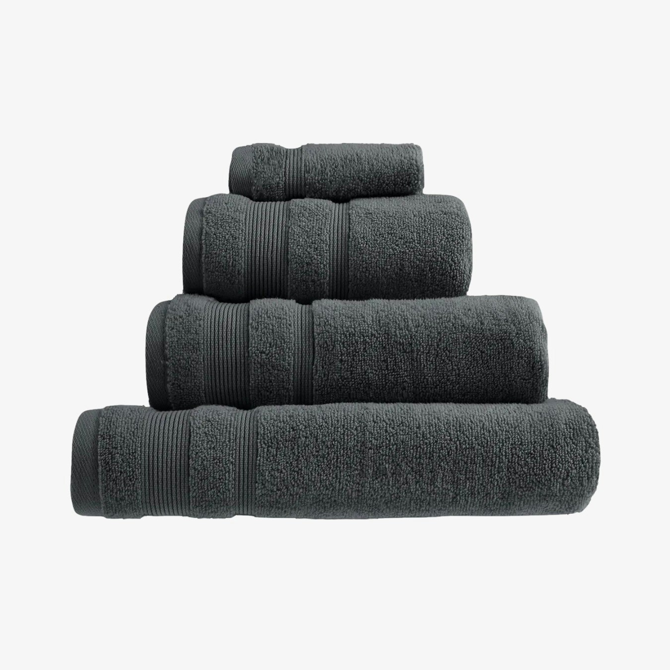 Zero Twist Egyptian Cotton Towel - Charcoal by Allure Bath Fashions
