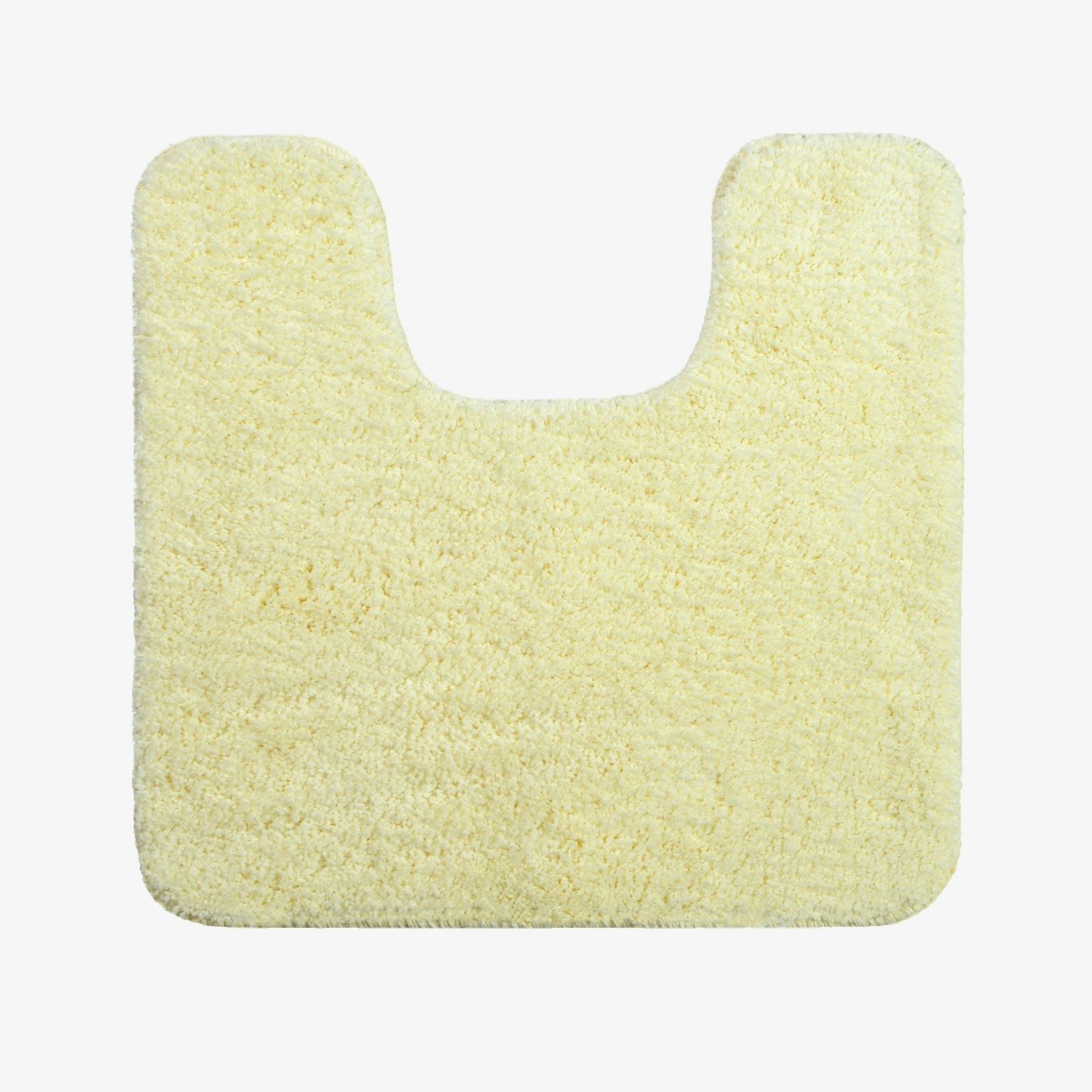 Deep Pile Microfibre Non-Slip Pedestal Toilet Mat - Cream by Allure Bath Fashions