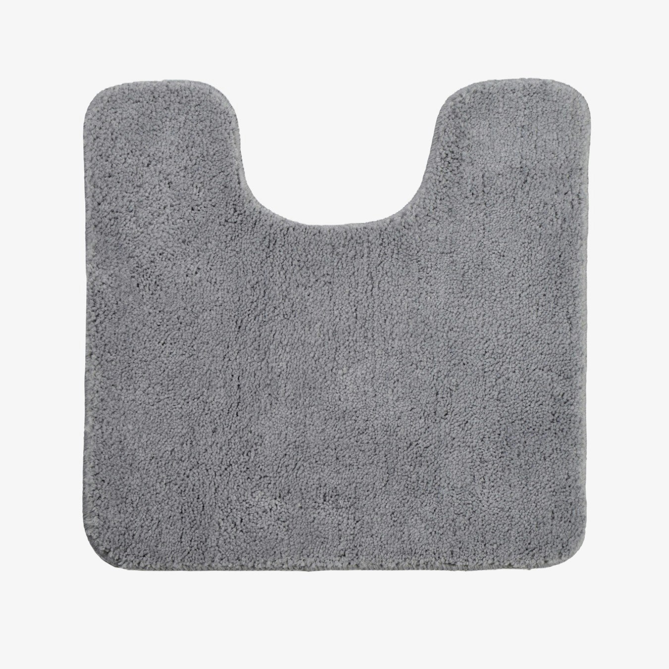 Deep Pile Microfibre Non-Slip Pedestal Toilet Mat - Dove Grey by Allure Bath Fashions