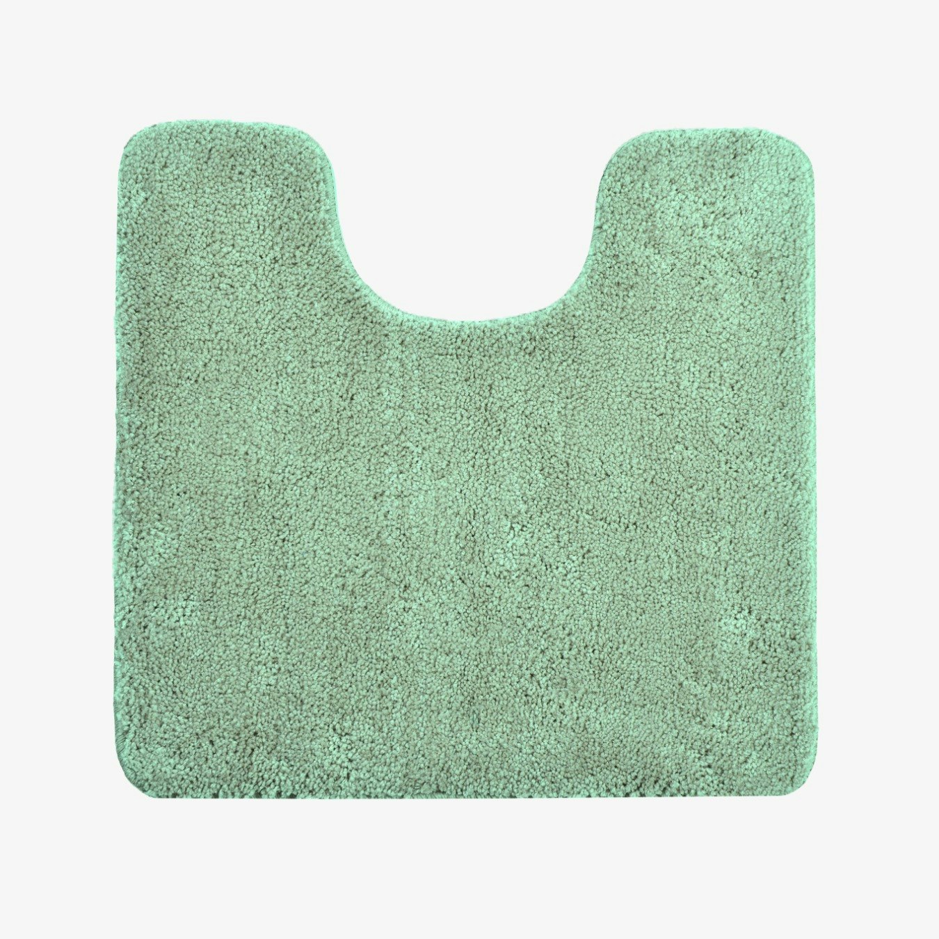 Deep Pile Microfibre Non-Slip Pedestal Toilet Mat - Fern Green by Allure Bath Fashions