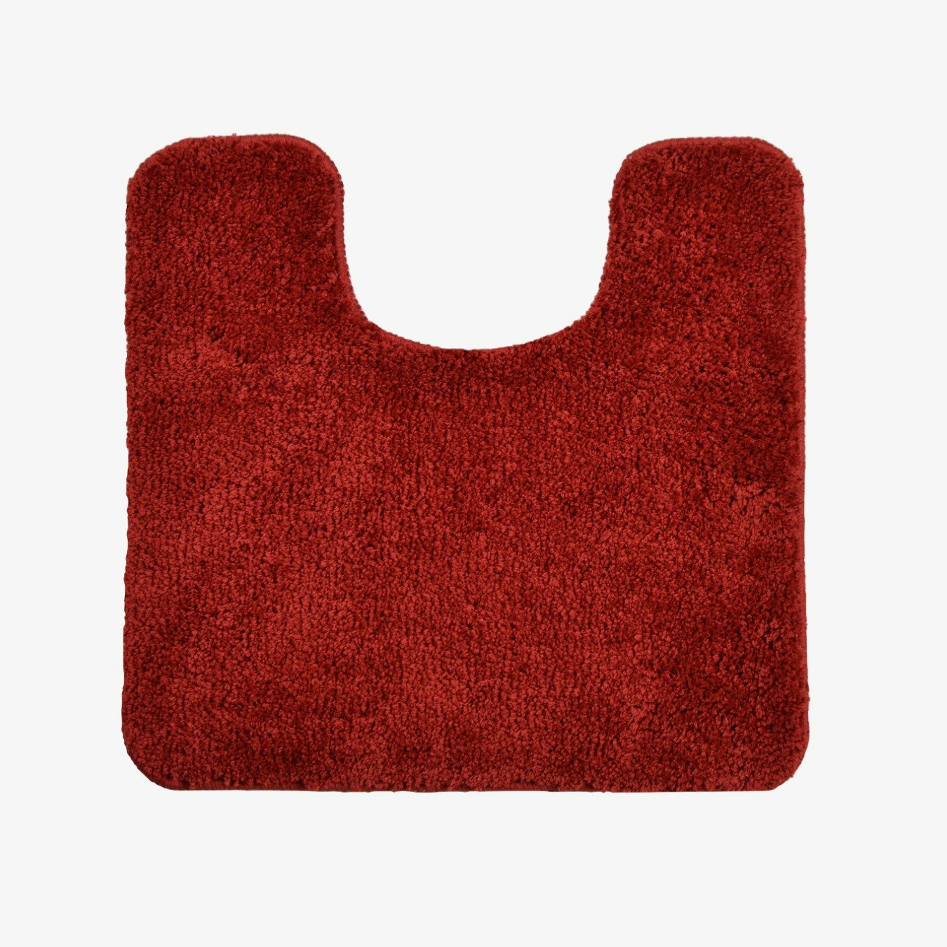 Deep Pile Microfibre Non-Slip Pedestal Toilet Mat - Wine by Allure Bath Fashions
