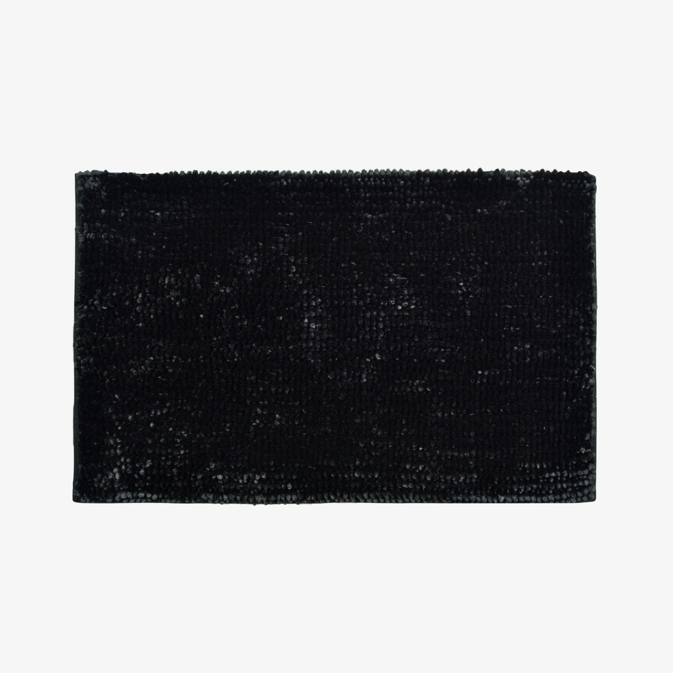 Velvet Chenille Bobble Bath Mat - Black by Allure Bath Fashions