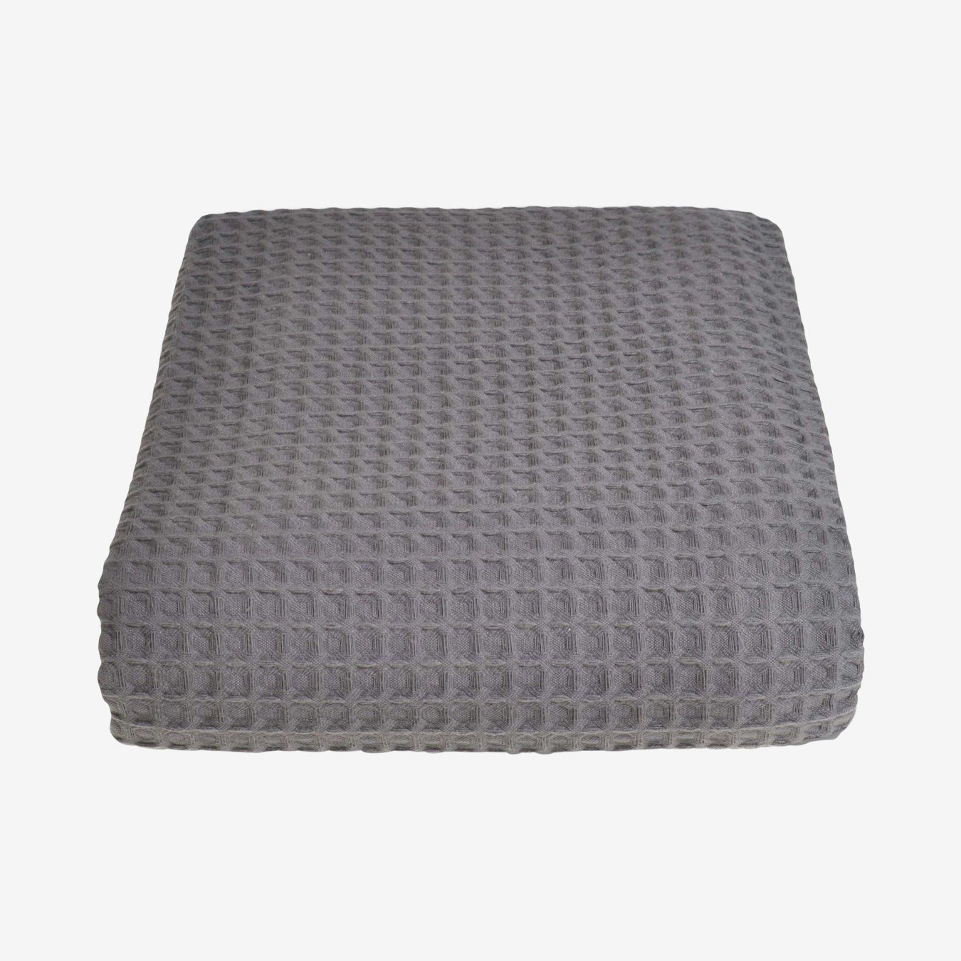 Hotel Sedona Waffle Throw Blanket - Graphite by Allure Bath Fashions