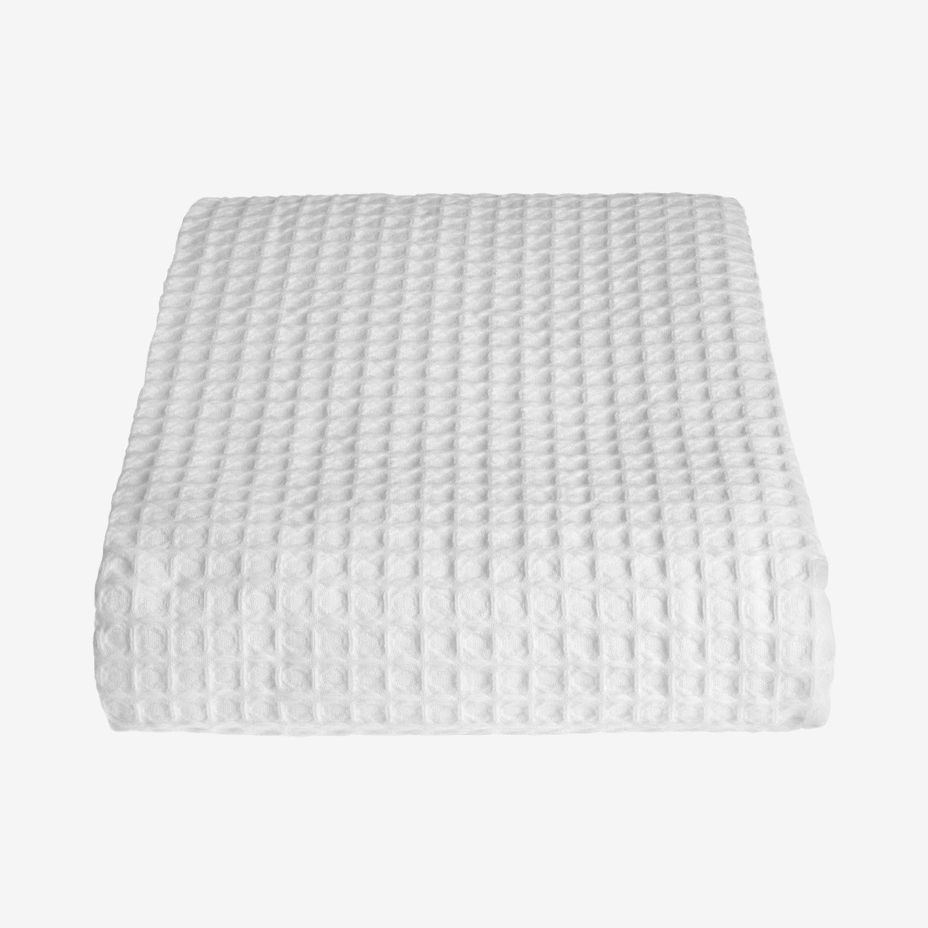 Hotel Sedona Waffle Throw Blanket - White by Allure Bath Fashions