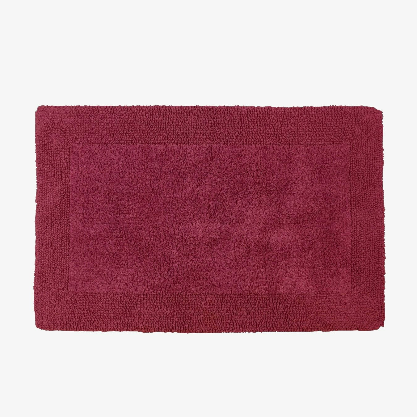 Elegance Cotton Reversible Bath Mat - Beetroot by Allure Bath Fashions