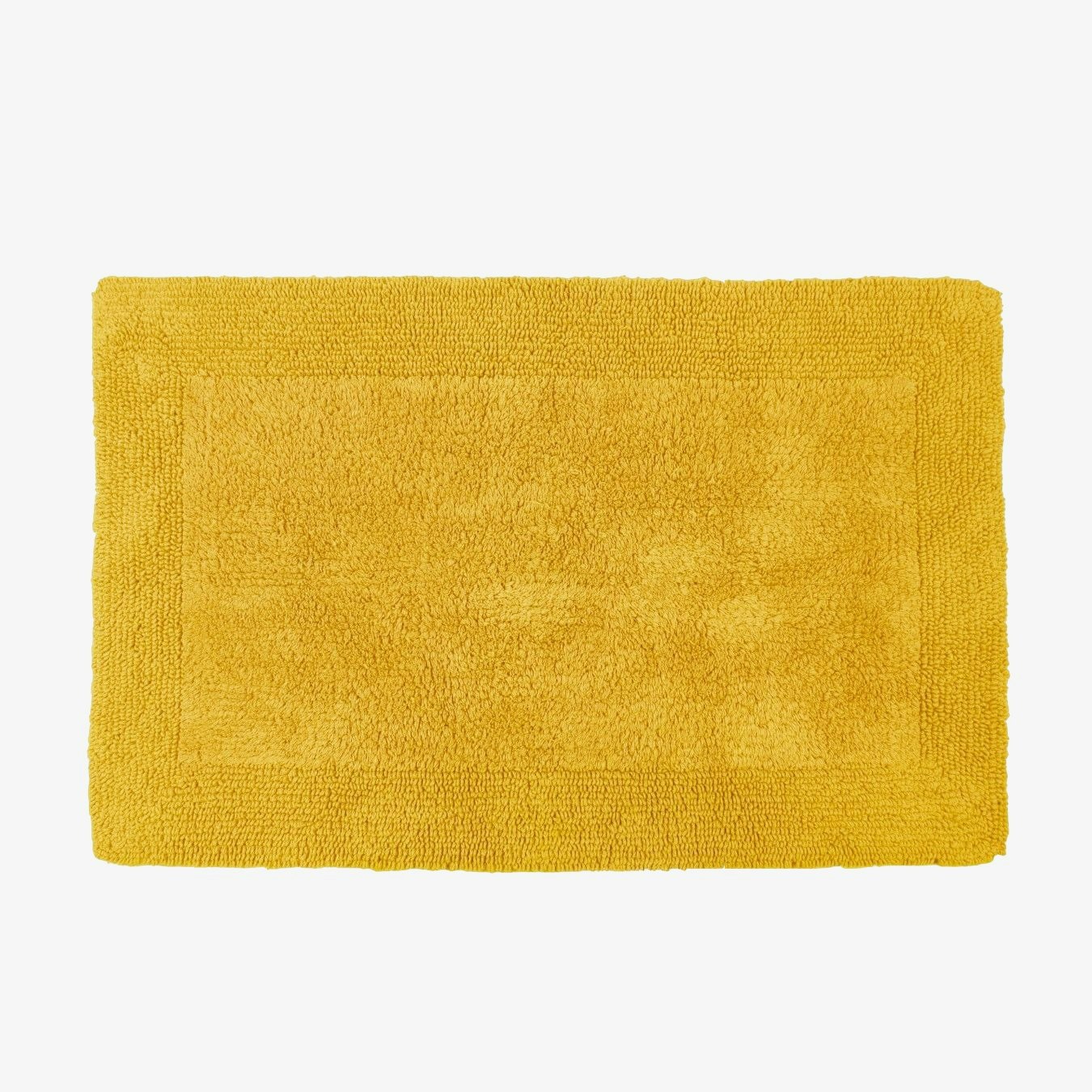 Elegance Cotton Reversible Bath Mat - Mustard by Allure Bath Fashions