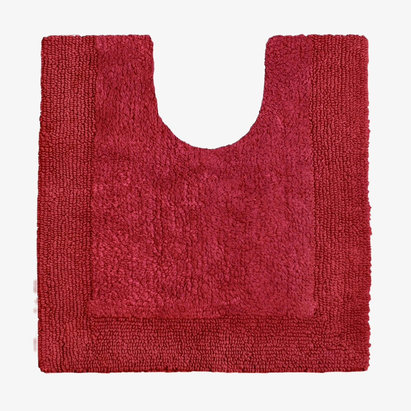 Elegance Cotton Reversible Pedestal Mat - Cranberry by Allure Bath Fashions