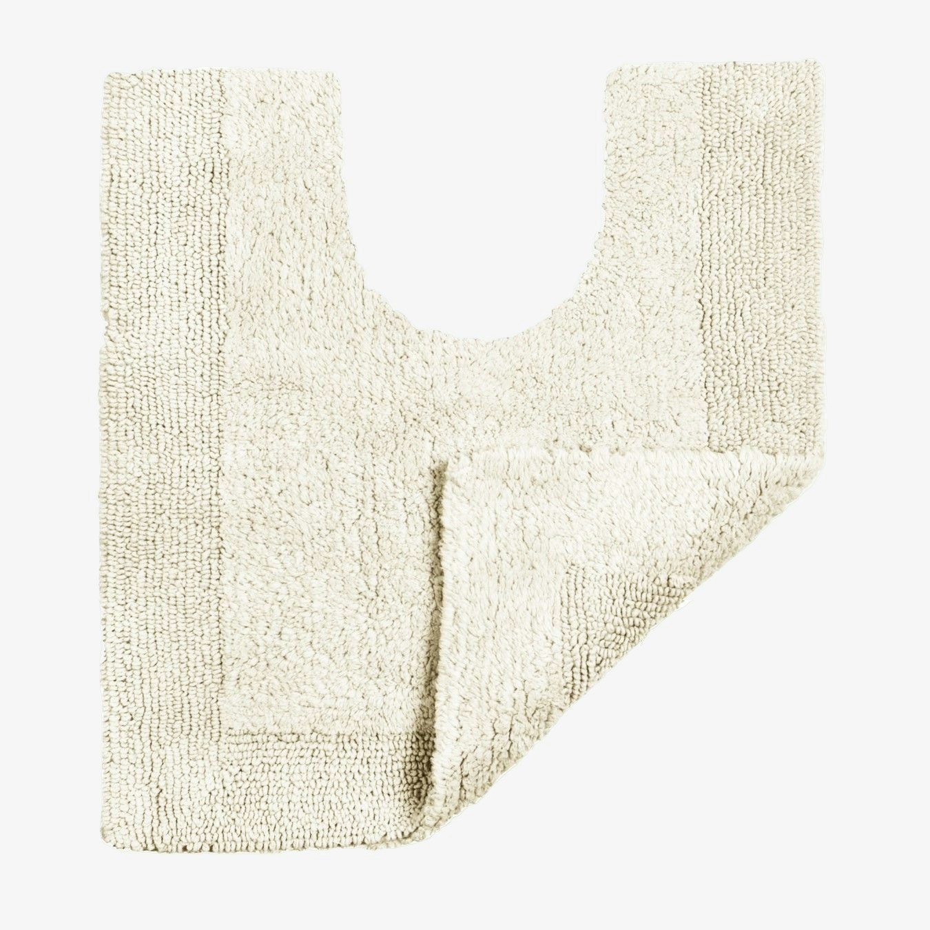 Elegance Cotton Reversible Pedestal Mat - Cream by Allure Bath Fashions