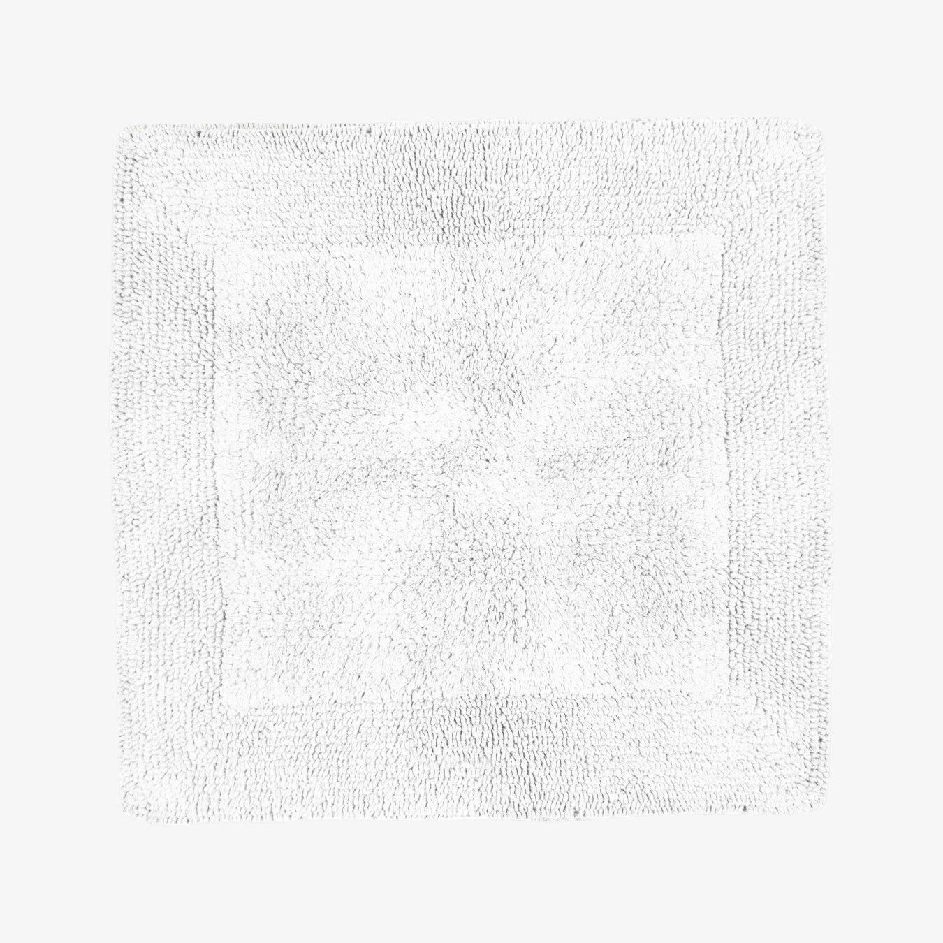 Elegance Reversible Square Bath Shower Mat - White by Allure Bath Fashions