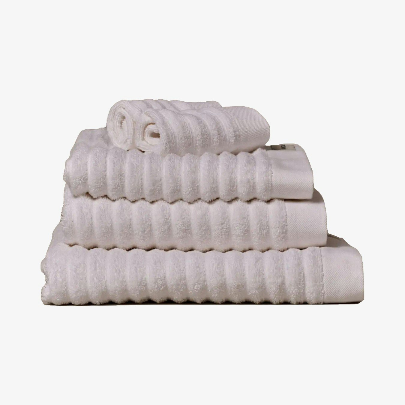 Ribbed Hand Towel - White by Misona