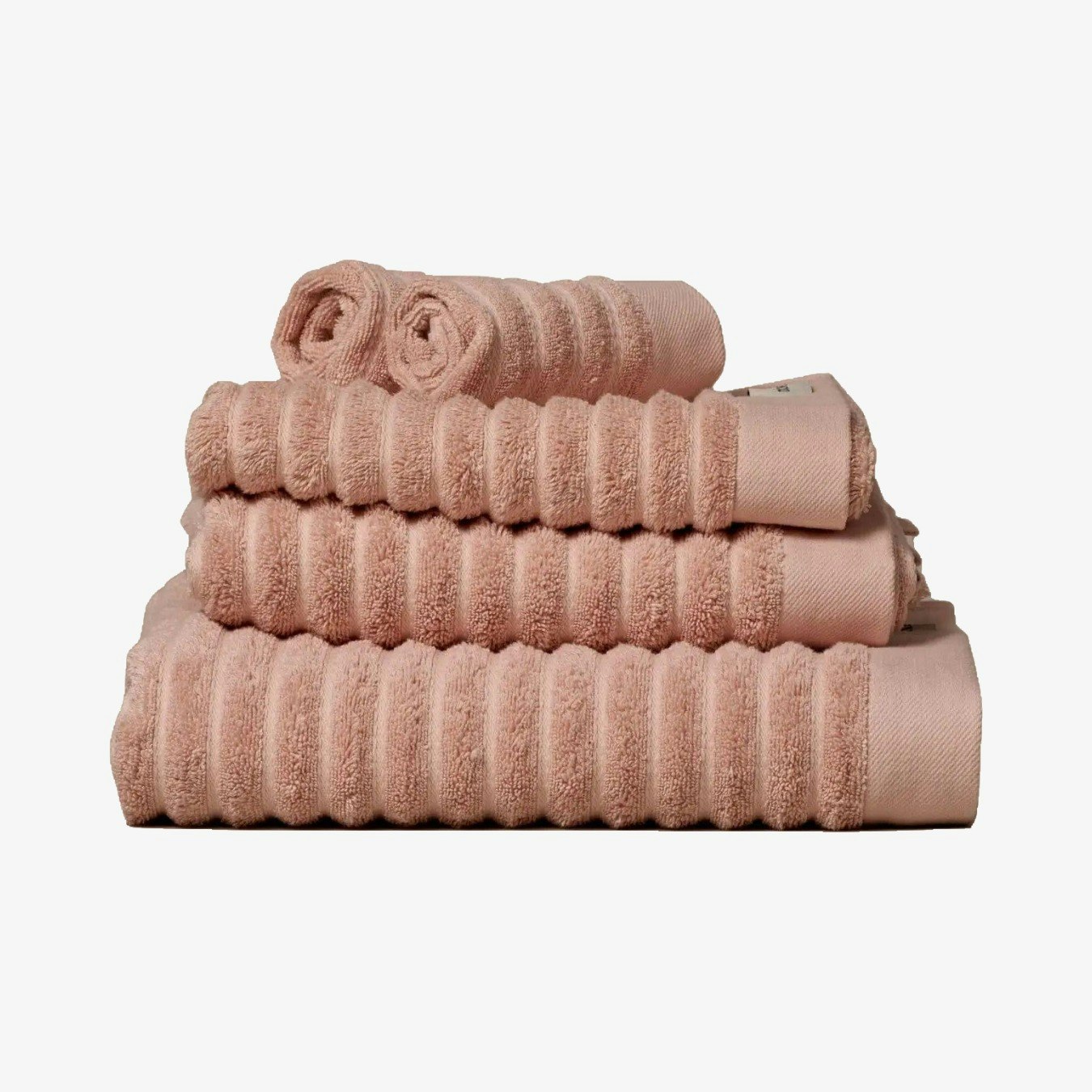 Ribbed Bath Towel - Blush by Misona
