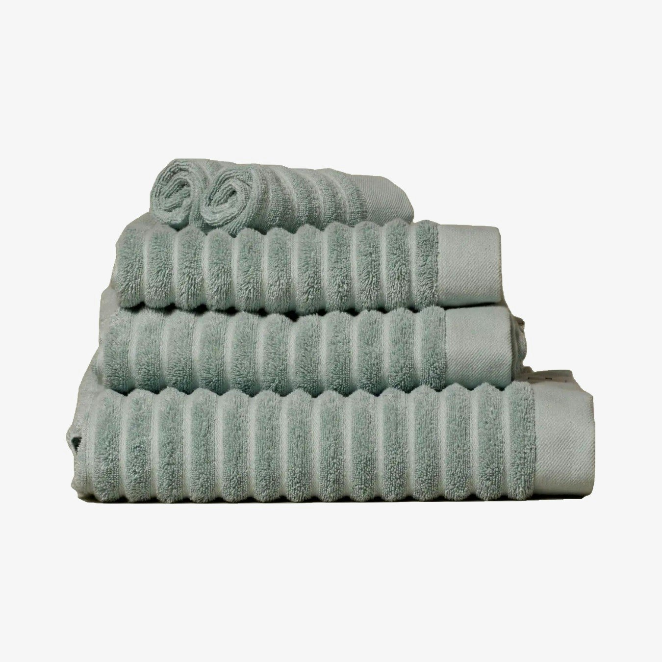 Ribbed Bath Sheet - Duck Egg by Misona