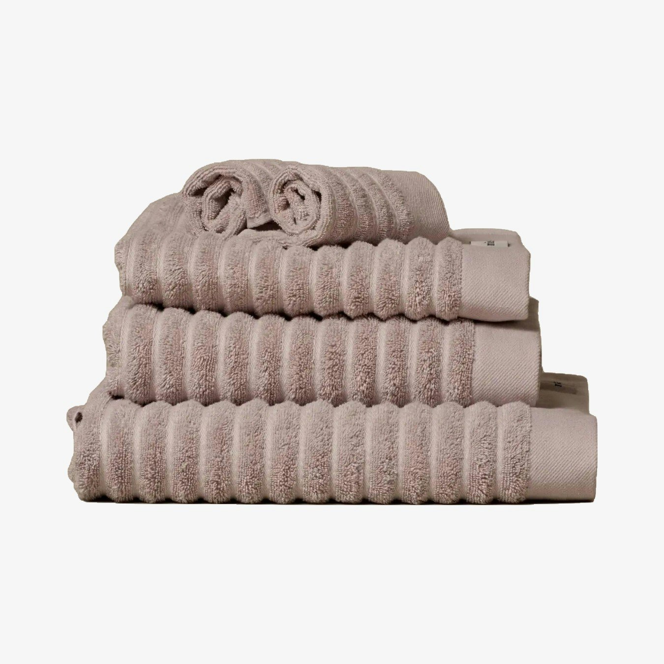 Ribbed Bath Sheet - Light Grey by Misona