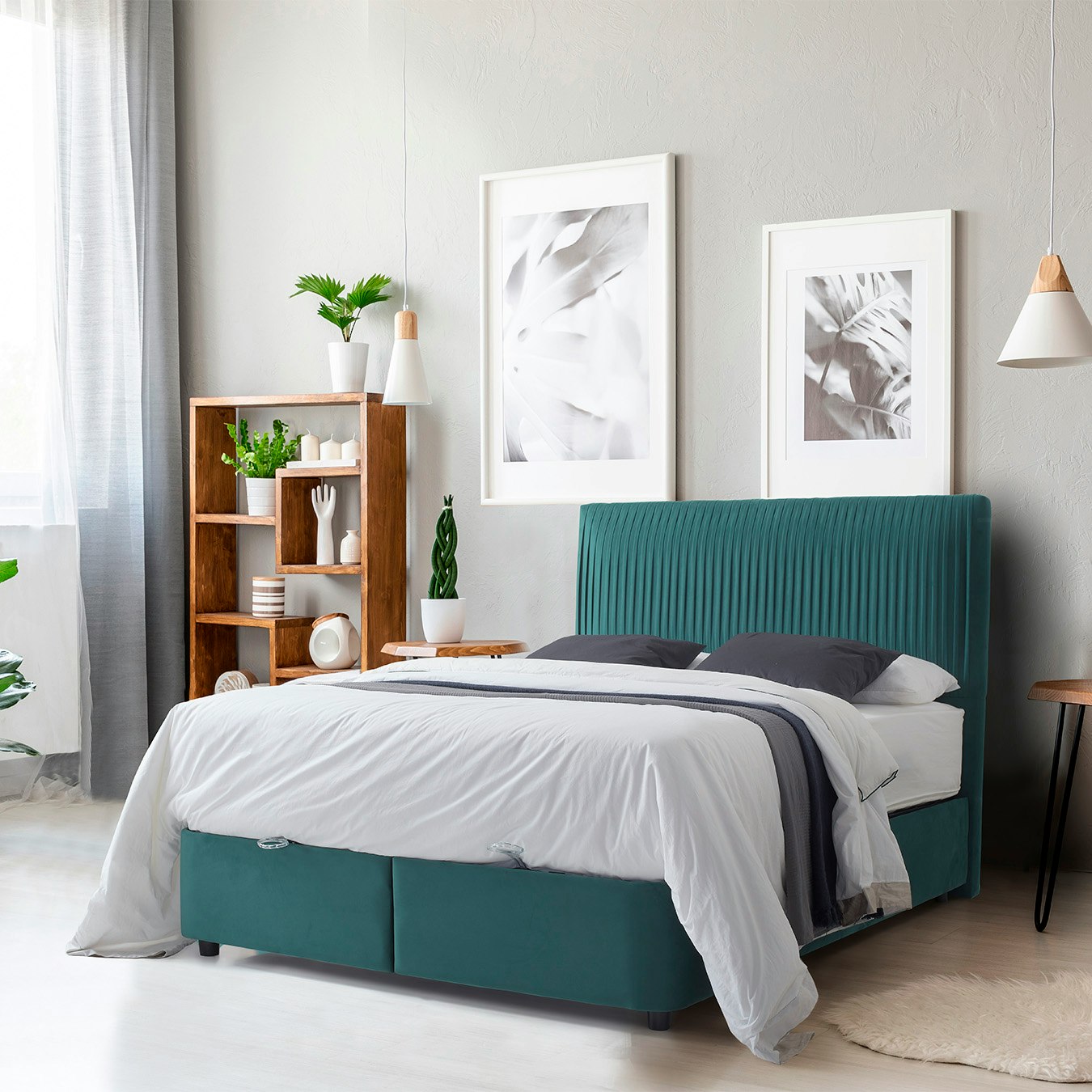 Lana Storage Bed - Green by HW Furniture