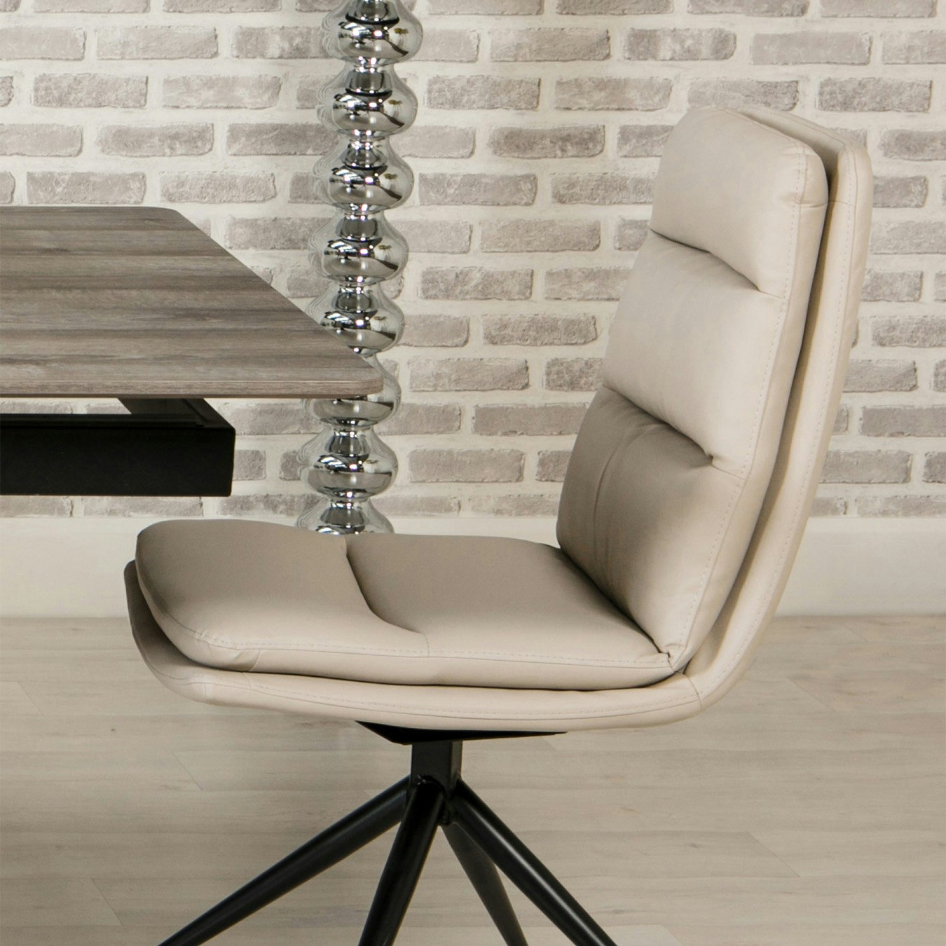 Nico Swivel Chairs - Taupe - Set of 2 by HW Furniture