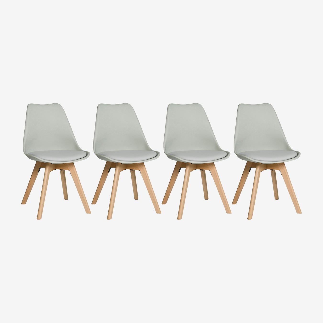 Vada Chairs - Grey - Set of 4 by HW Furniture