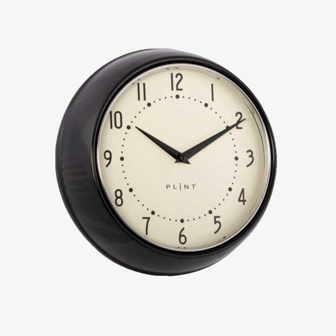 Retro Wall Clock - Black by Plint